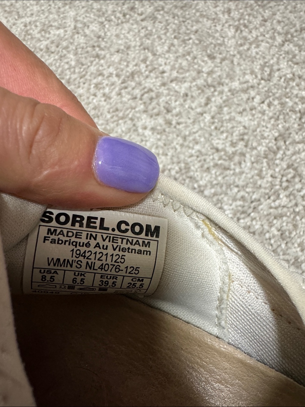 Sorel Women's White Mesh Slip-On Sneakers with Black Strap and Tan Heel - Picture 3 of 7